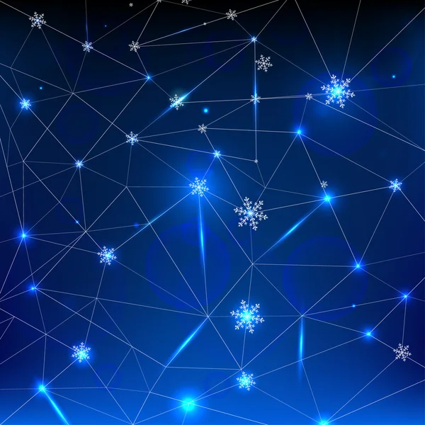 Snowflakes polygons — Stock Vector
