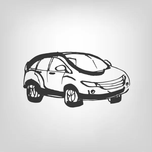 Bosquejo del coche — Vector de stock