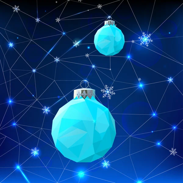 Polygonal Christmas ball — Stock Vector