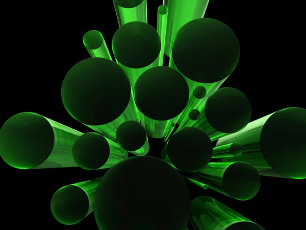 Fundo abstrato de óculos verdes — Fotografia de Stock