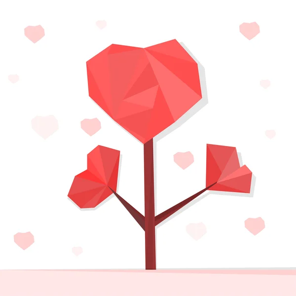 Árbol del corazón — Vector de stock