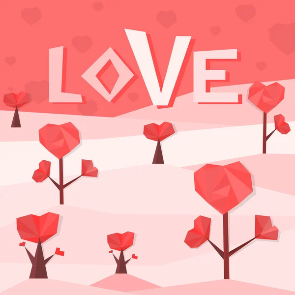 Heart trees — Stock Vector