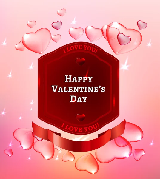 01 Valentine postcard — Stock Vector