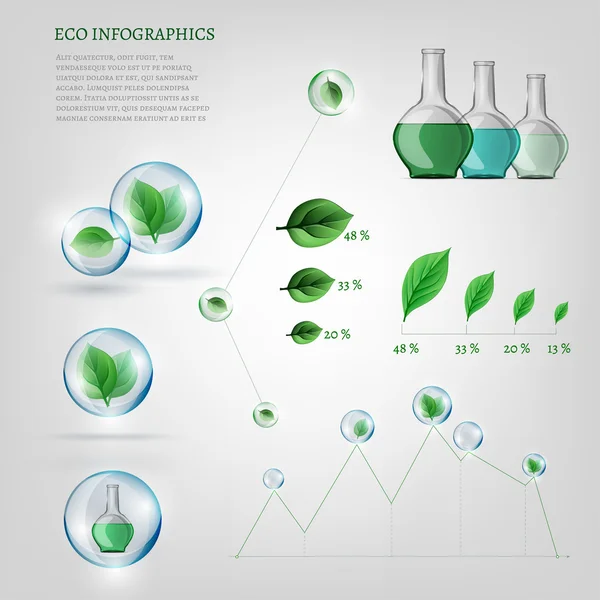 Bioinfografías — Vector de stock