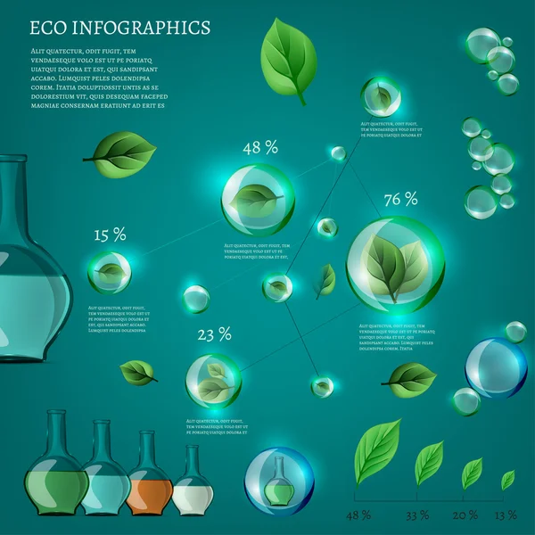 Biyo infographics — Stok Vektör