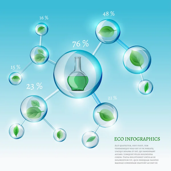 Infográficos bio bolha — Vetor de Stock