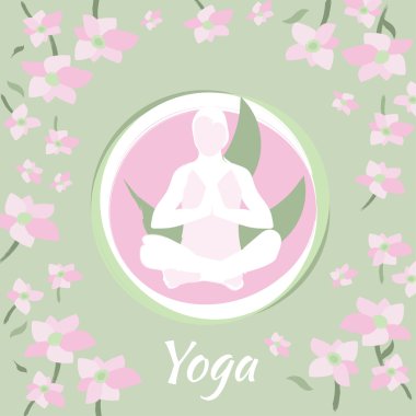 01 vektör Yoga çizim