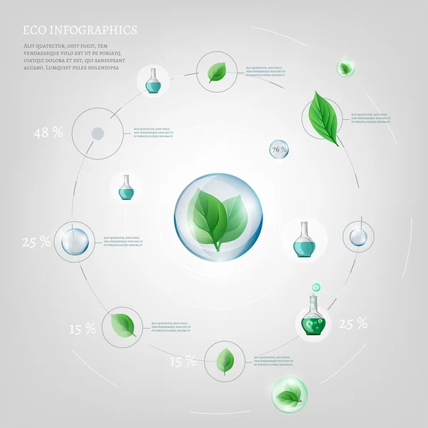 Diagram Infographics Bio — Stockový vektor