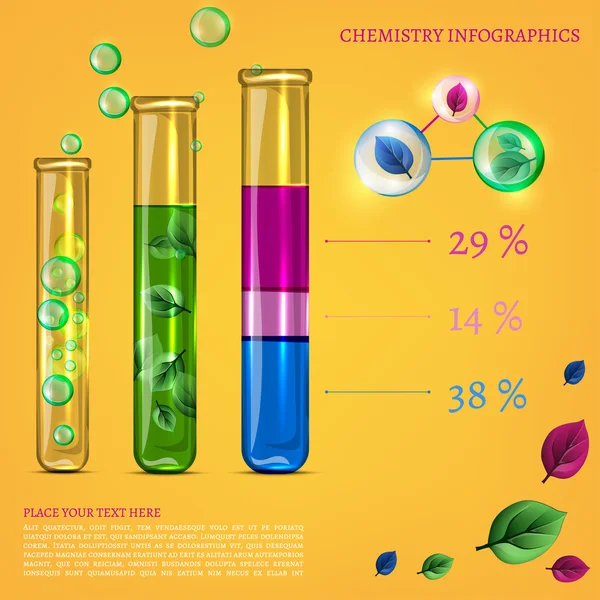 Infografía química — Vector de stock