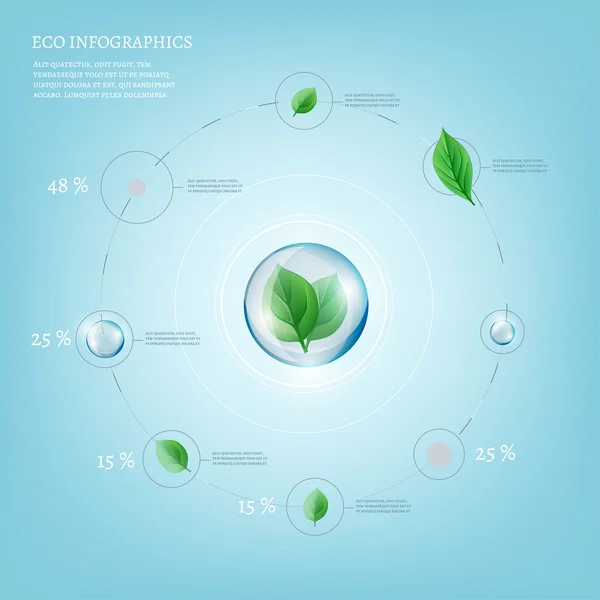 Infographics bio bubbla — Stock vektor