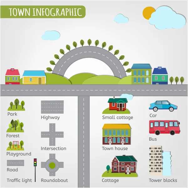 Infografías del pueblo — Archivo Imágenes Vectoriales