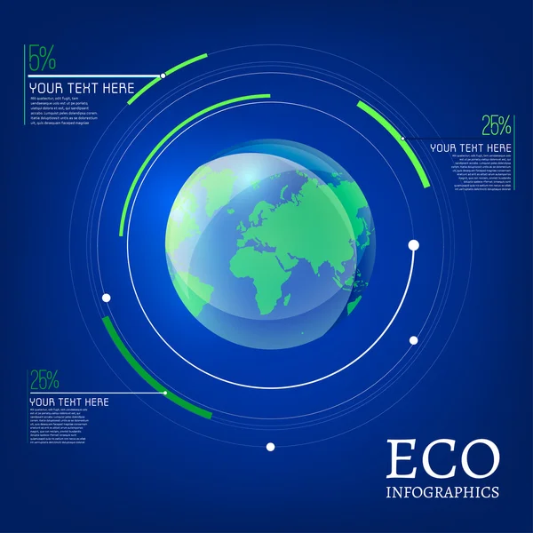 Globo ecológico — Vector de stock