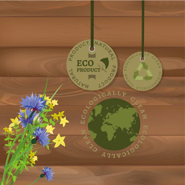 Ecology labels — Stock Vector