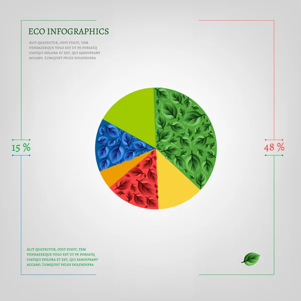 Diagram Infographics Bio — Stock vektor