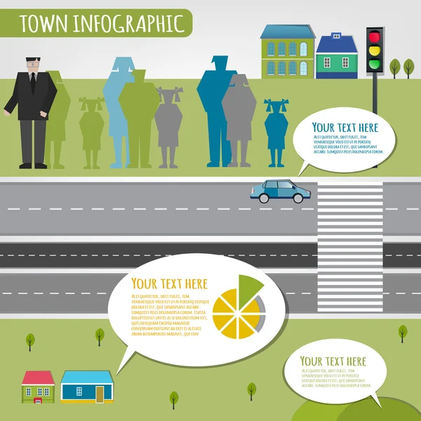 21 trabalho de infográficos da cidade — Vetor de Stock