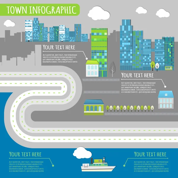 Stadt-Infografik — Stockvektor