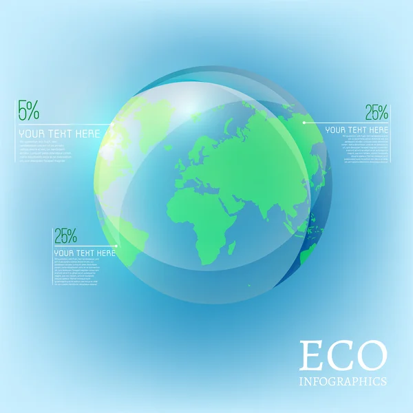 Ekologiczne glob — Wektor stockowy