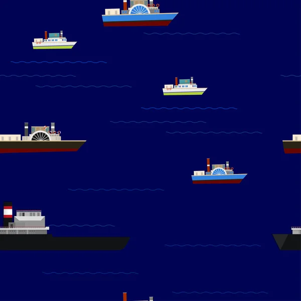 Marine seamless pattern — Stock Vector