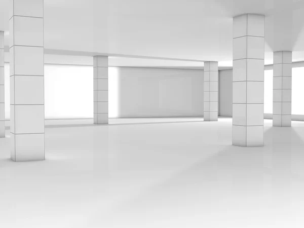 白い部屋のレンダリング — ストック写真