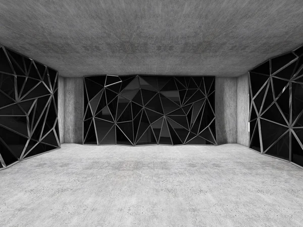 多角形の壁コンクリートレンダリング — ストック写真