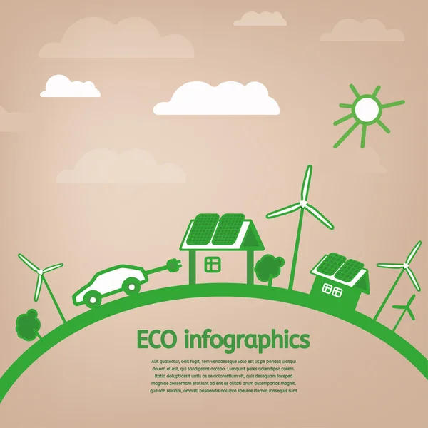 Eco infographic — Stock Vector