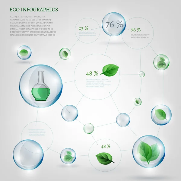 Bioinfografías — Vector de stock