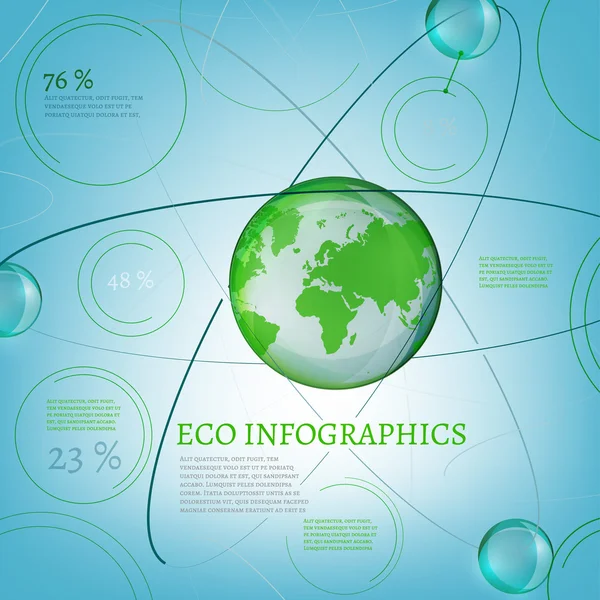 Infografica Bio World — Vettoriale Stock