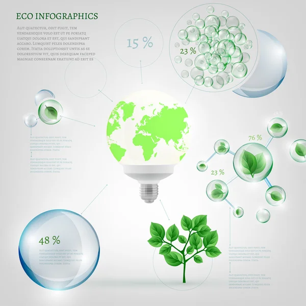 Infografica bio — Vettoriale Stock