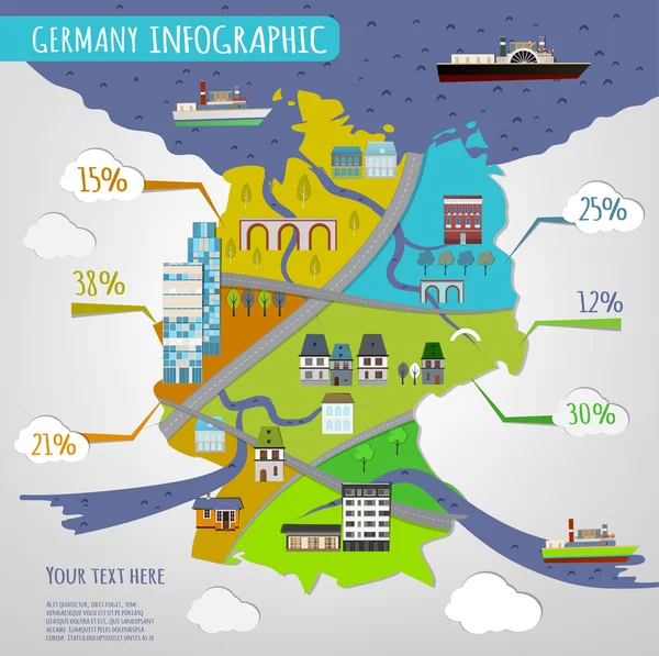 País infografías — Archivo Imágenes Vectoriales