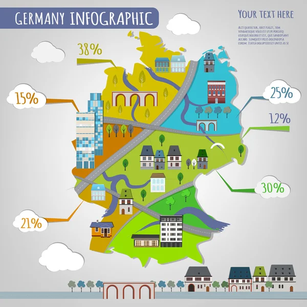 Infografiki kraju — Wektor stockowy