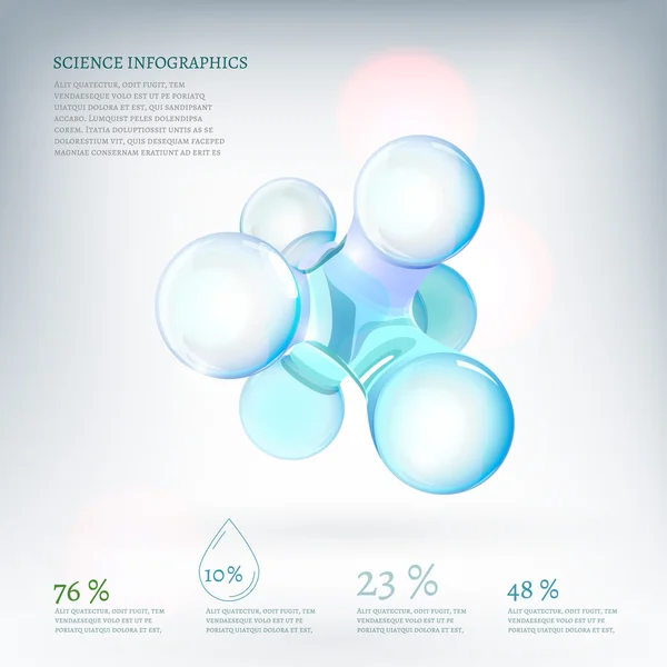 Cząsteczka Infografika — Wektor stockowy