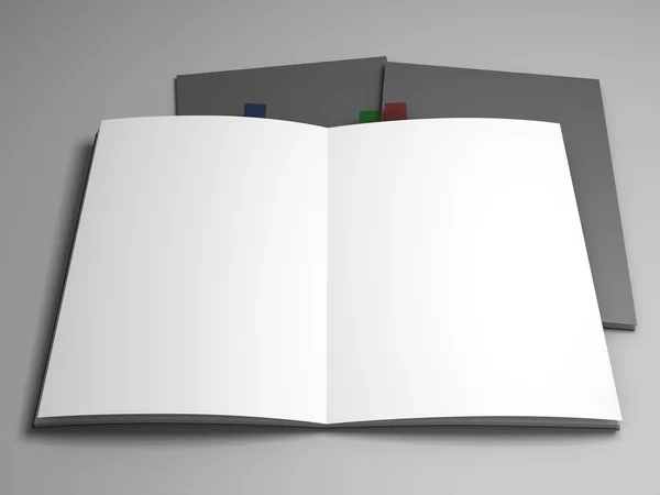 Tijdschrift sjabloon 3D-rendering — Stockfoto