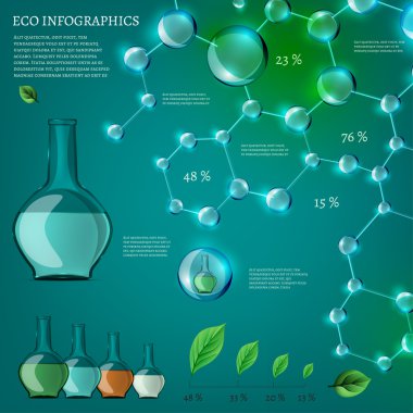 5 Infographics Bio kabarcık set
