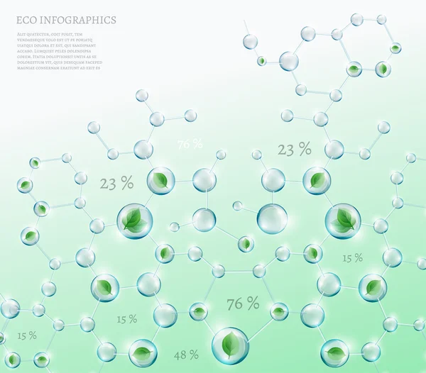 8 Infografiken Bioblase — Stockvektor