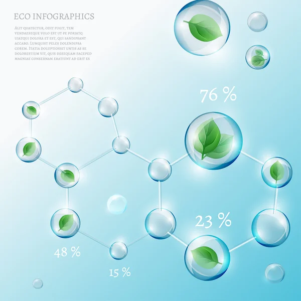 06 Infographics Bio bubbla — Stock vektor