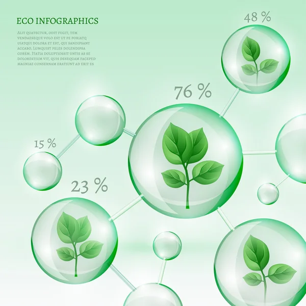 2 Infographics Bio bubbla — Stock vektor