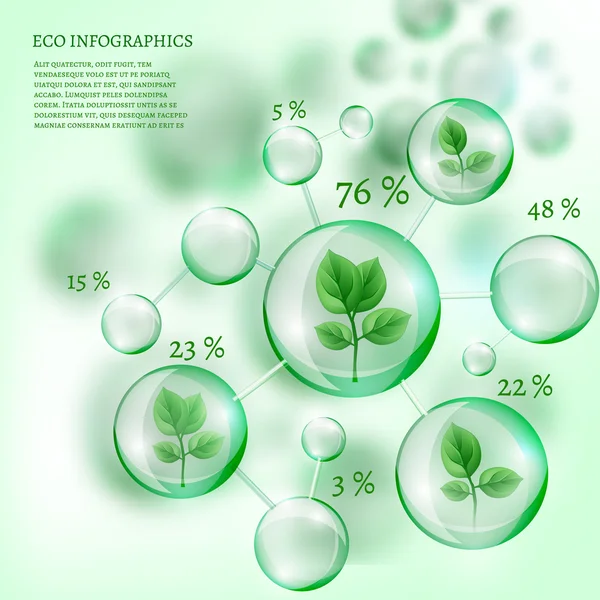 Bubbeldiagram med spira — Stock vektor