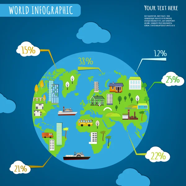 LAVORO infografico USA — Vettoriale Stock