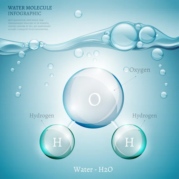 03 Wassermolekül — Stockvektor