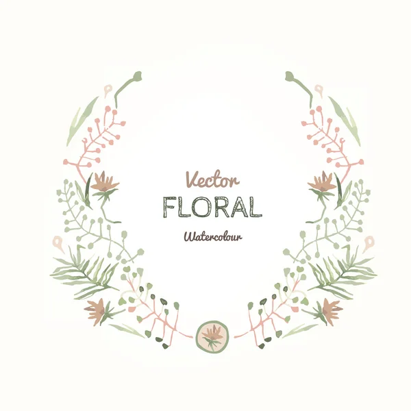 Guirnalda floral — Vector de stock