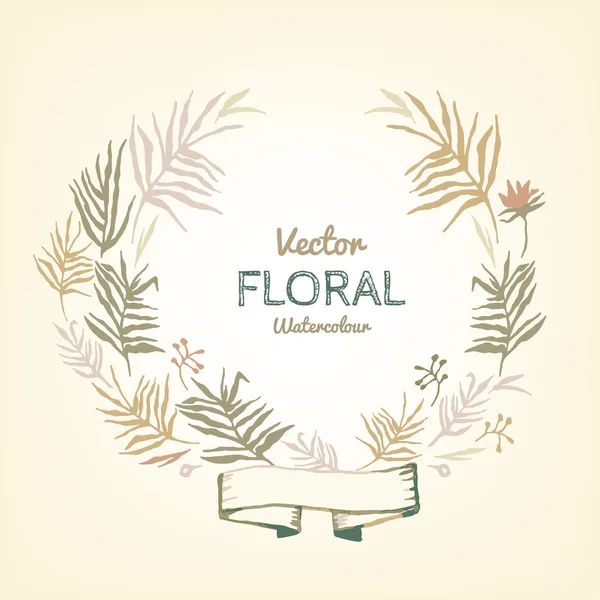 Guirnalda floral — Vector de stock