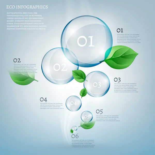 Infografiki 02 Bio Bubble — Wektor stockowy