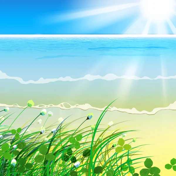 01 paradise Sea grass — Stock Vector