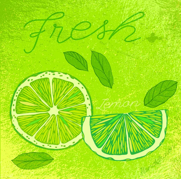 Citron dessiné à la main — Image vectorielle