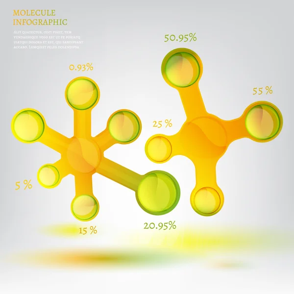 07 molekül Infographic — Stok Vektör