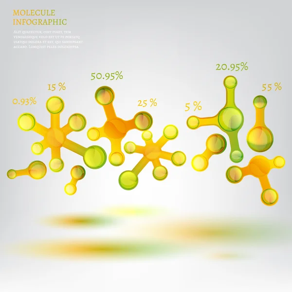 08 Infografía molecular — Vector de stock