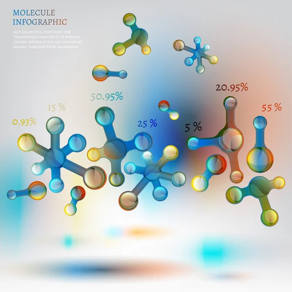 09 Infografía molecular — Archivo Imágenes Vectoriales