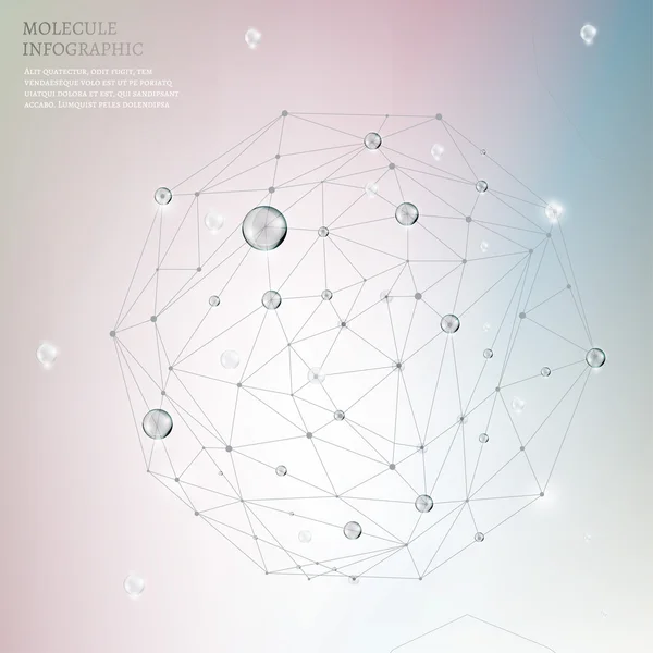 10 molekül Infographic — Stok Vektör