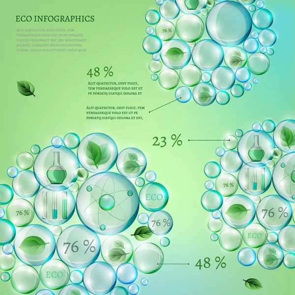 Bioinfografías — Vector de stock