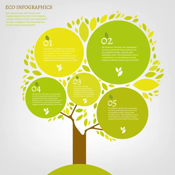 Leaf infographic — Stock vektor